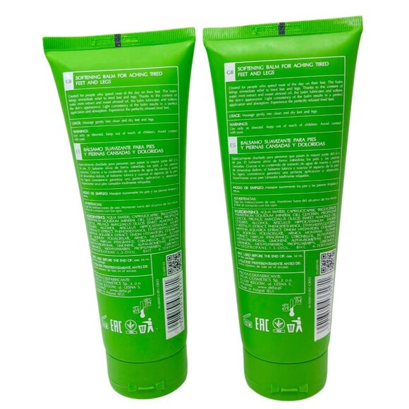 Delia Good Foot Softening Balm for Aching Tired Feet & Legs Set of 2 NEW! - Picture 2 of 2